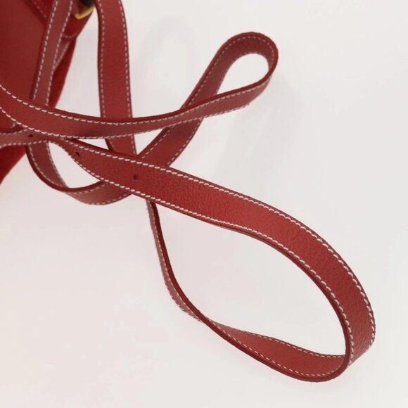 GUCCI Bamboo Backpack Suede Red Gold 003 1998 0030 Auth 127597 - Picture 8 of 16